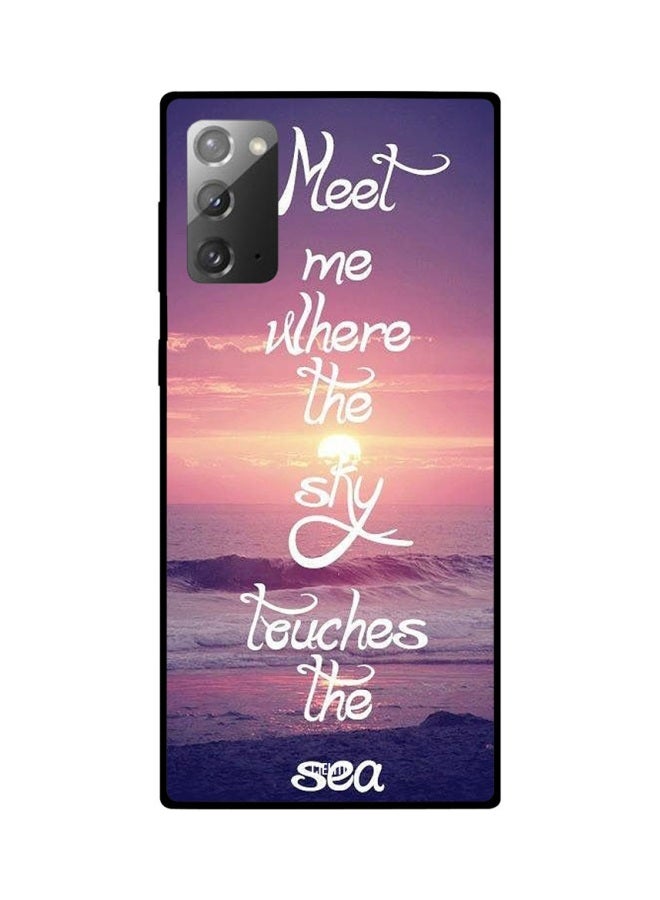 CIELITO Quote Printed Case Cover For Samsung Galaxy Note20 Blue/Beige/Purple - Image 2