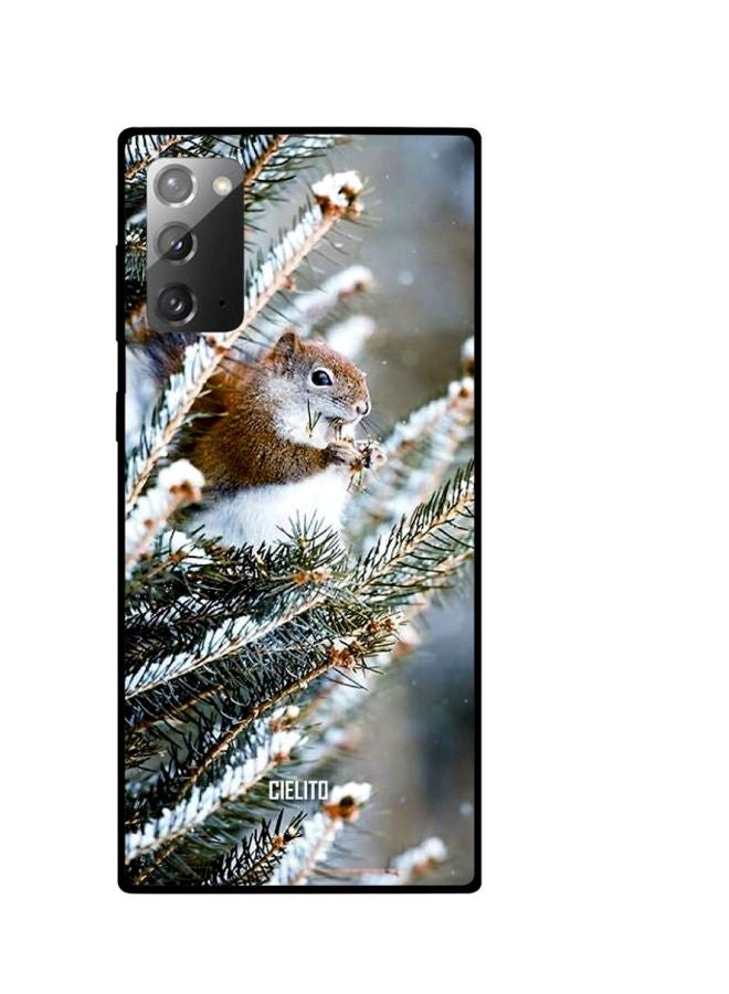 سيليتو غطاء حماية مزين بطبعة حيوان لهاتف سامسونج جالاكسي نوت 20 بني/أبيض/أسود - Image 2