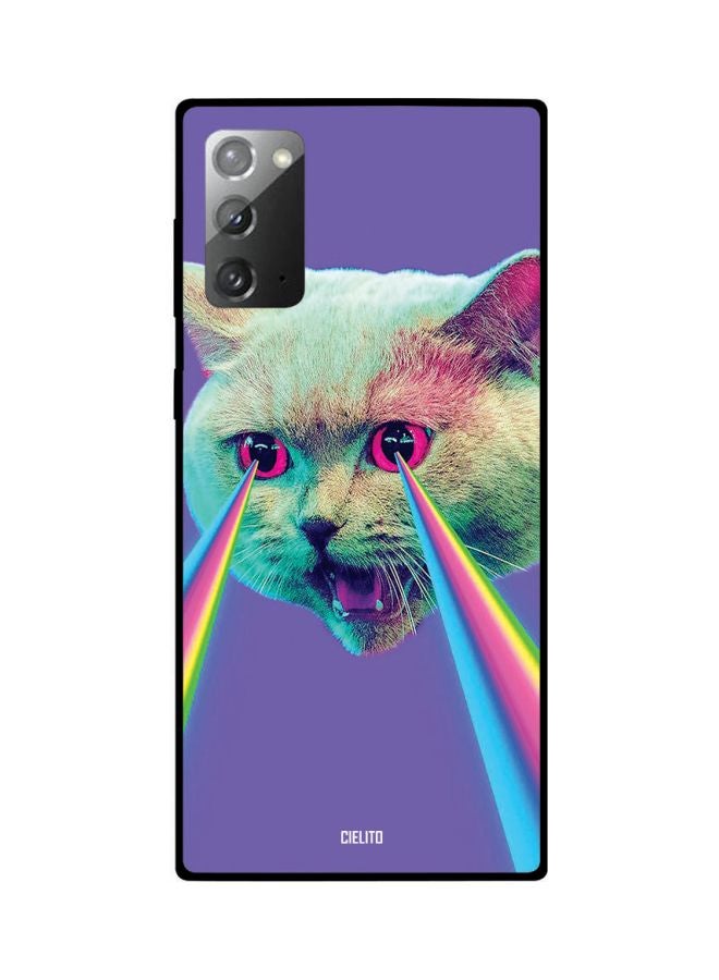 CIELITO Cat Printed Case Cover For Samsung Galaxy Note 20 Purple/Green/Pink - Image 2