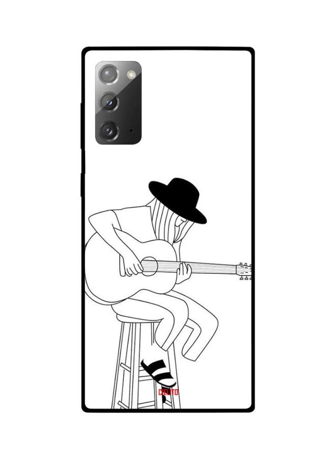 CIELITO Guitar Printed Case Cover For Samsung Galaxy Note 20 Ultra White/Black - Image 2