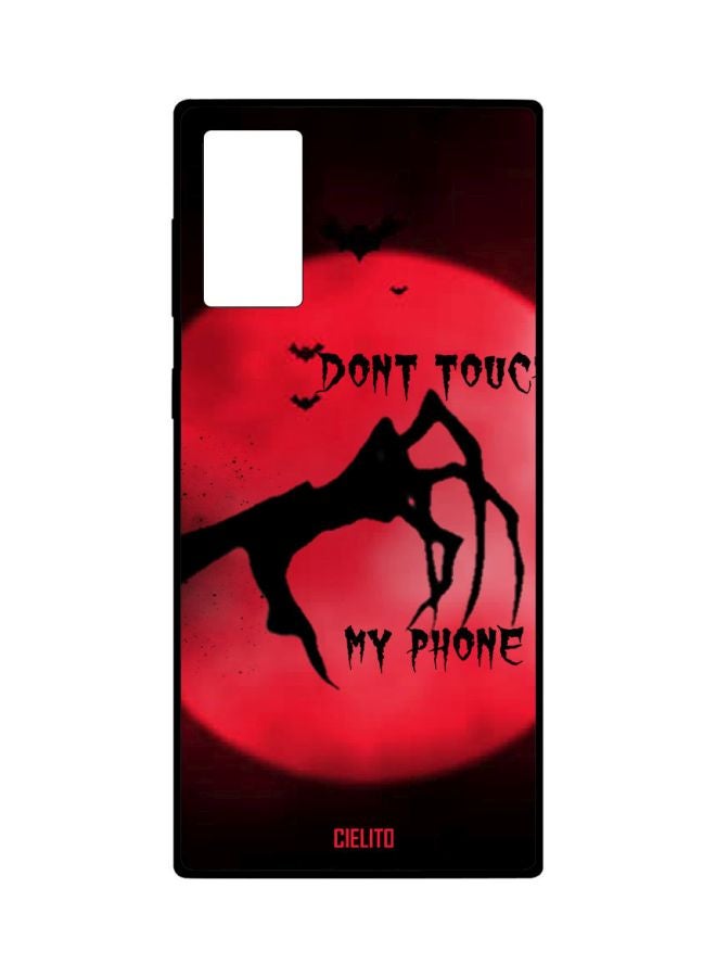 CIELITO Don't Touch My Phone Printed Case Cover For Samsung Galaxy Note 20 Ultra Red/Black - Image 1