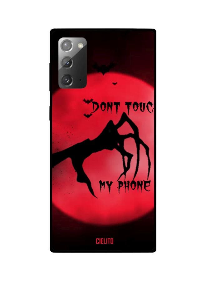 CIELITO Don't Touch My Phone Printed Case Cover For Samsung Galaxy Note 20 Ultra Red/Black - Image 2