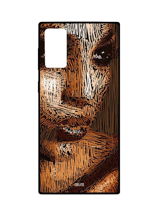 CIELITO Girl Printed Case Cover For Samsung Galaxy Note20 Brown/Black - Image 1