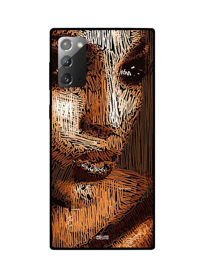 CIELITO Girl Printed Case Cover For Samsung Galaxy Note20 Brown/Black - Image 2