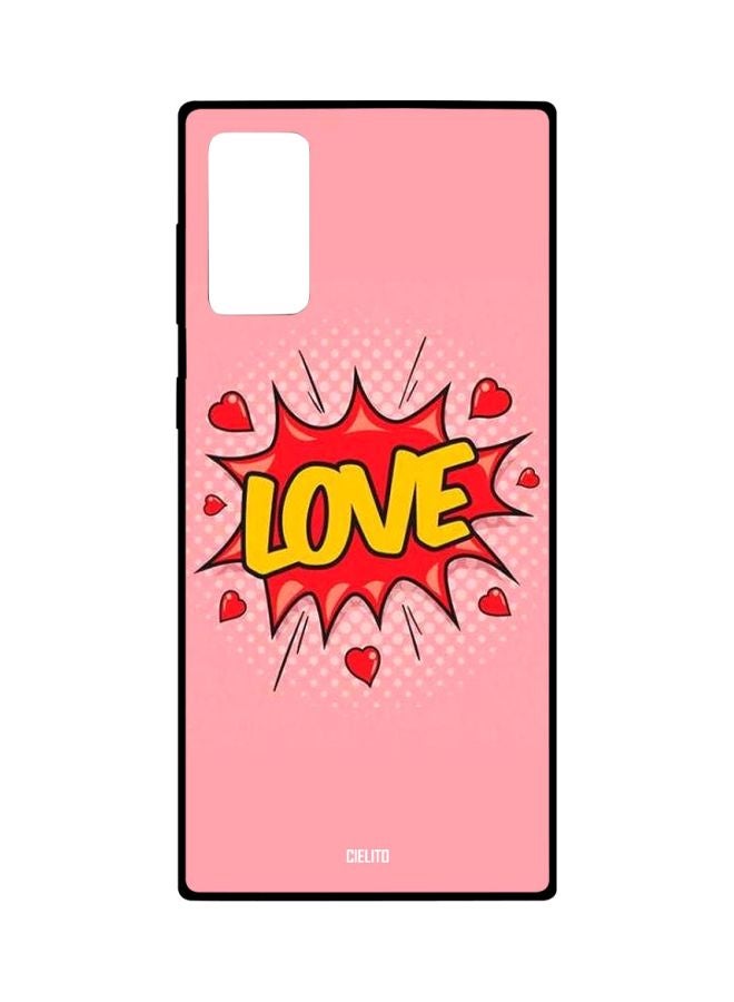 CIELITO Love Printed Case Cover For Samsung Galaxy Note20 Pink/Red/Yellow - Image 1