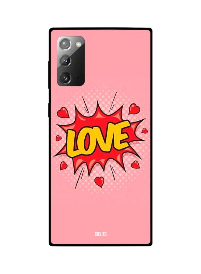 CIELITO Love Printed Case Cover For Samsung Galaxy Note20 Pink/Red/Yellow - Image 2