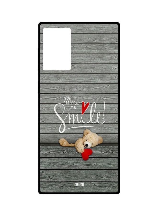 Teddy Bear Printed Case Cover For Samsung Galaxy Note20 Grey/White/Beige