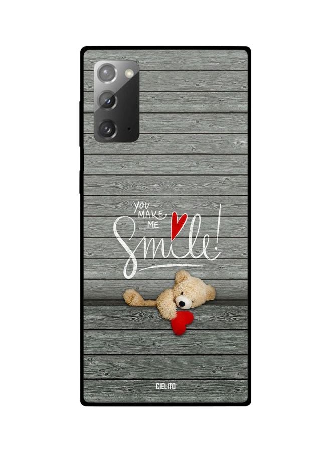 Teddy Bear Printed Case Cover For Samsung Galaxy Note20 Grey/White/Beige