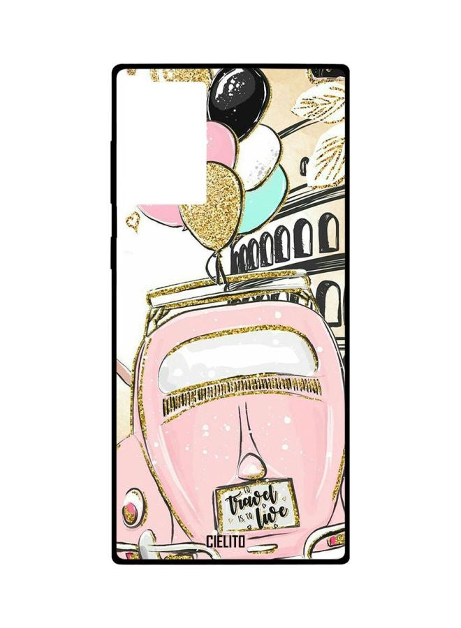 CIELITO Car Printed Case Cover For Samsung Galaxy Note20 Pink/Beige/Black - Image 1