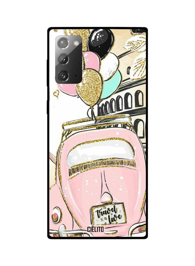 CIELITO Car Printed Case Cover For Samsung Galaxy Note20 Pink/Beige/Black - Image 2