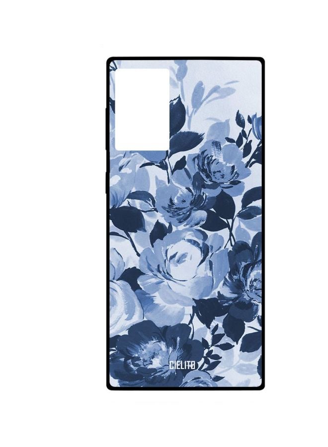CIELITO Floral Printed Case Cover For Samsung Galaxy Note20 Blue/White - Image 1