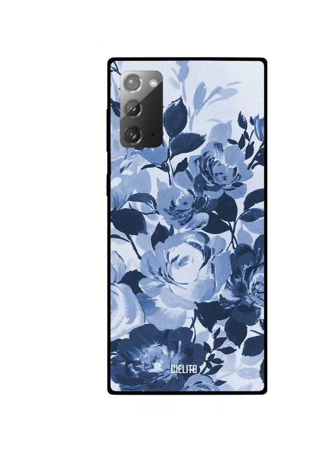 CIELITO Floral Printed Case Cover For Samsung Galaxy Note20 Blue/White - Image 2