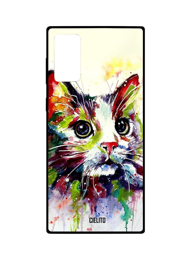 CIELITO Cat Printed Case Cover For Samsung Galaxy Note20 Beige/Red/Green - Image 1
