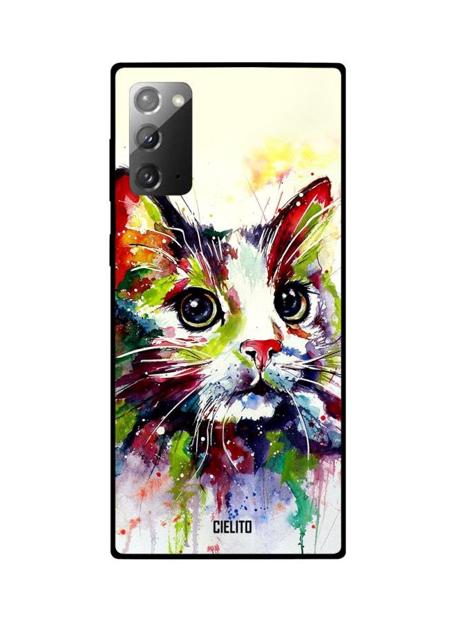 CIELITO Cat Printed Case Cover For Samsung Galaxy Note20 Beige/Red/Green - Image 2