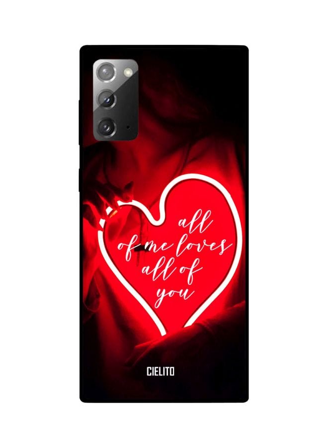 CIELITO Quotes Printed Case Cover For Samsung Galaxy Note20 Red/Black/White - Image 2