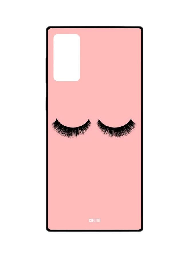 CIELITO Eyelash Printed Case Cover For Samsung Galaxy Note20 Pink/Black - Image 1