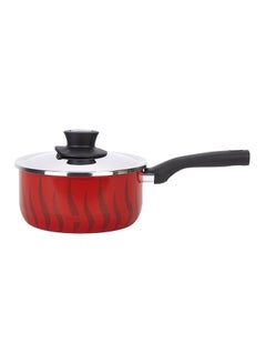 Tefal Tempo Flame Sauce Pan With Lid, Aluminum Non-Stick Red/Silver/Black 20cm  - Image 1