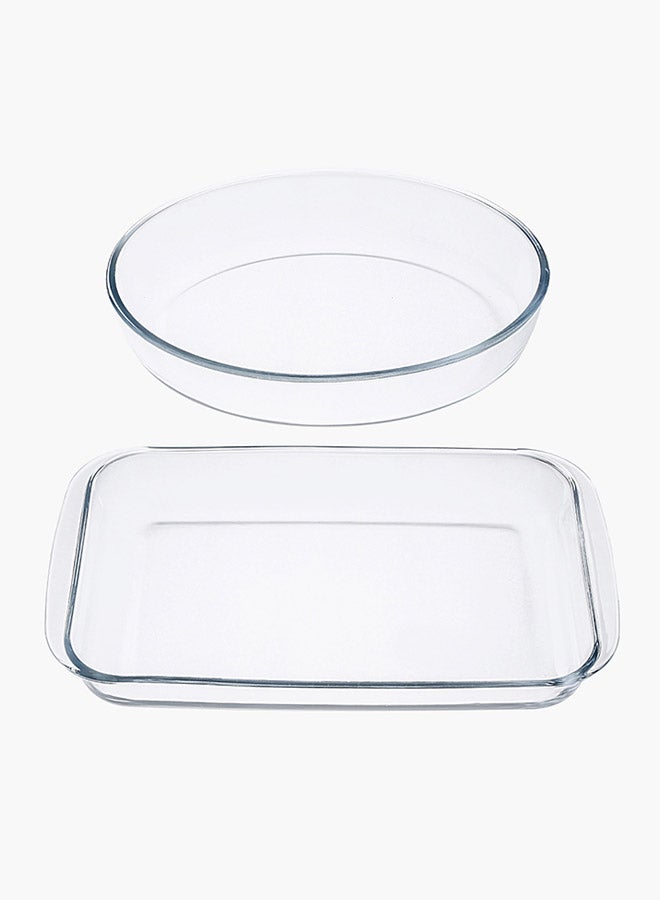 هوم بوكس طقم أطباق خَبْز من قطعتين شفاف - Image 2