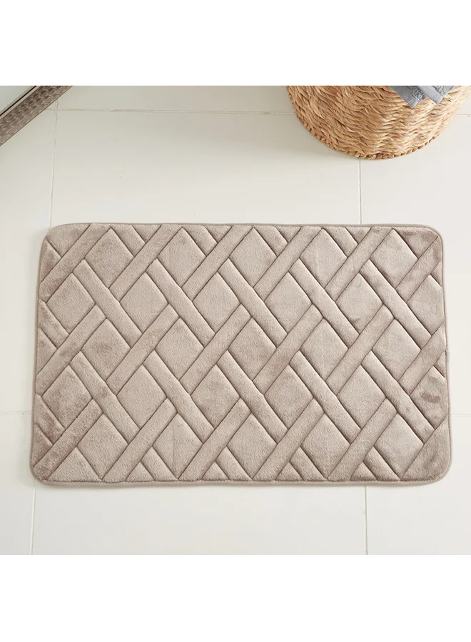 Home Box Essential Memory Foam Bath Mat Beige 50 x 80centimeter