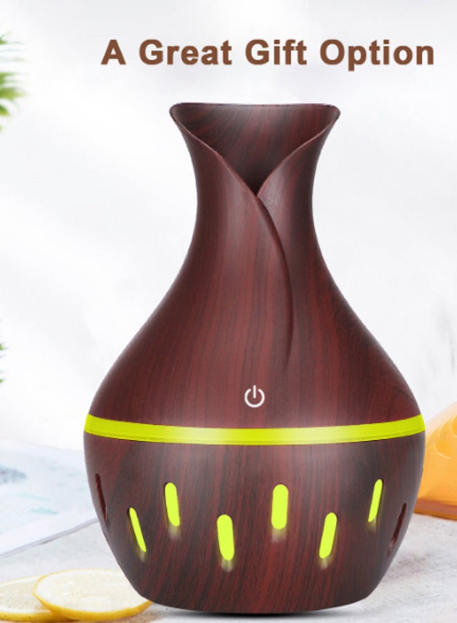 Generic LED Colour Changing Essential Oil Aroma Diffuser Light Brown 300ml  - Image 3