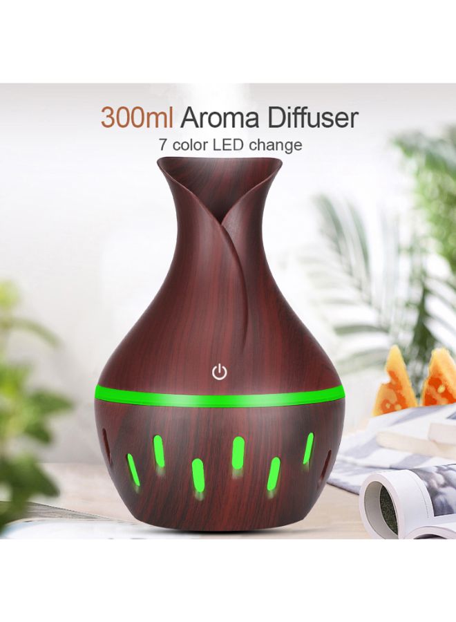 Generic LED Colour Changing Essential Oil Aroma Diffuser Light Brown 300ml  - Image 4