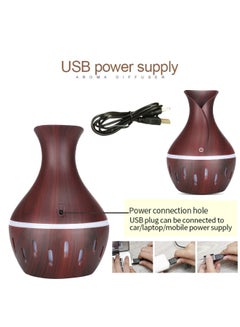 ماركة غير محددة موزع الزيوت العطرية بإضاءة LED متغيرة اللون بني غامق 300ملليلتر  - Image 4