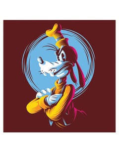 Goofy Themed Printed MDF Wall Art Brown/Blue/Yellow 30x30cm