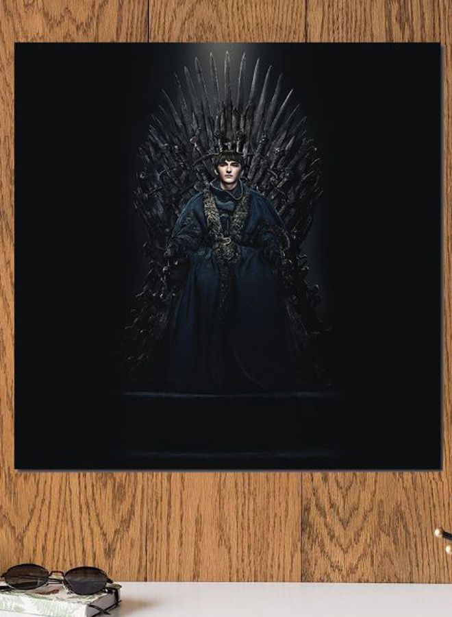 Atiq Bran Stark Game Of Thrones Themed Printed MDF Wall Art Black/Beige/Gray 30x30cm - Image 2