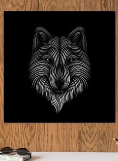 Atiq Fox  Themed Printed MDF Wall Art Black/White 30x30cm  - Image 2