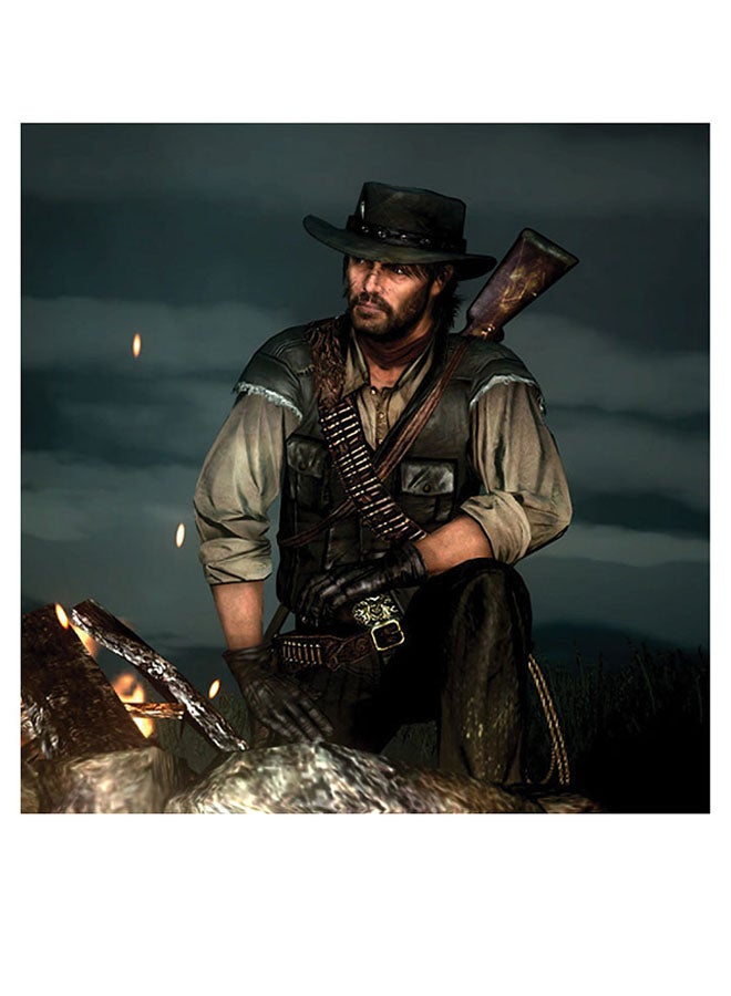 أتيك ديكور للحائط بتصميم مستوحى من لعبة الفيديو Red Dead" أخضر/ أسود/ رمادي 30x30سم - Image 1