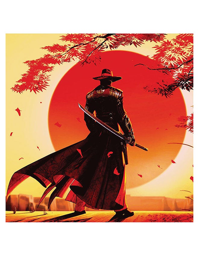 Atiq Red Dead Game Themed Wall Decor Red/Otange/Black 30x30cm - Image 1