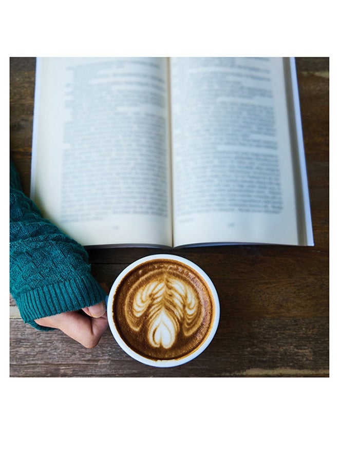 Atiq - Coffee Lovers Themed Wall Decor White/Brown/Yellow 30x30cm - Image 1