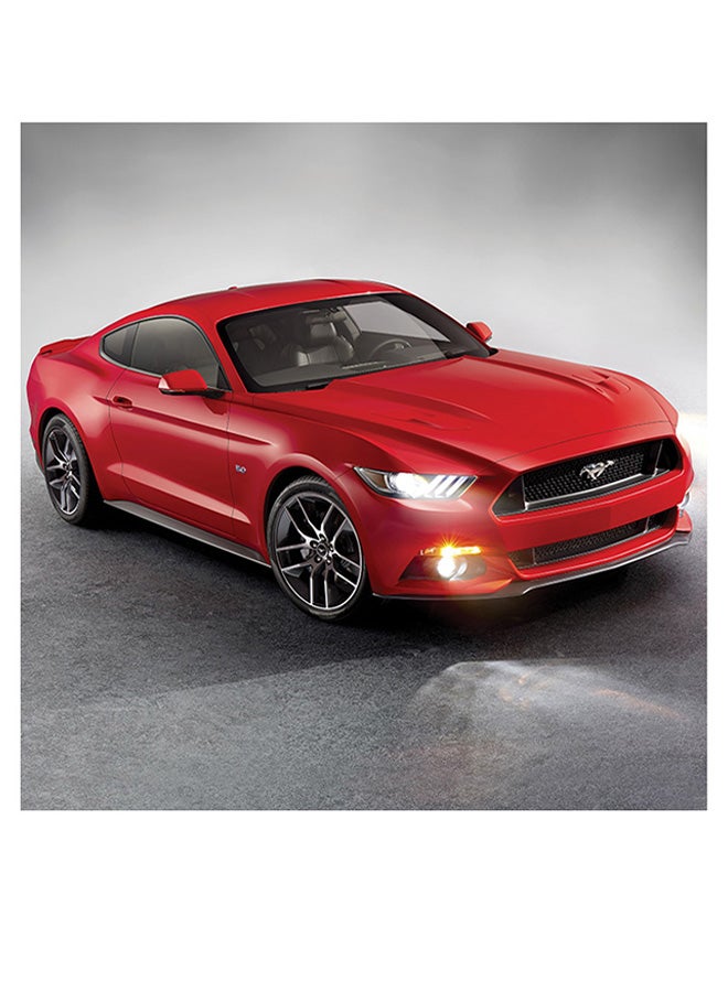 أتيك ديكور حائط بتصميم سيارة موستانج رمادي / أحمر / أسود 30x30سم - Image 1