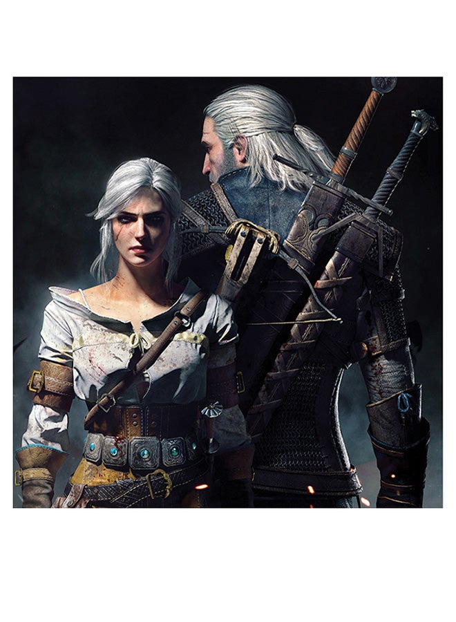 The Witcher Themed Wall Decor Grey/Silver/Brown 30x30cm