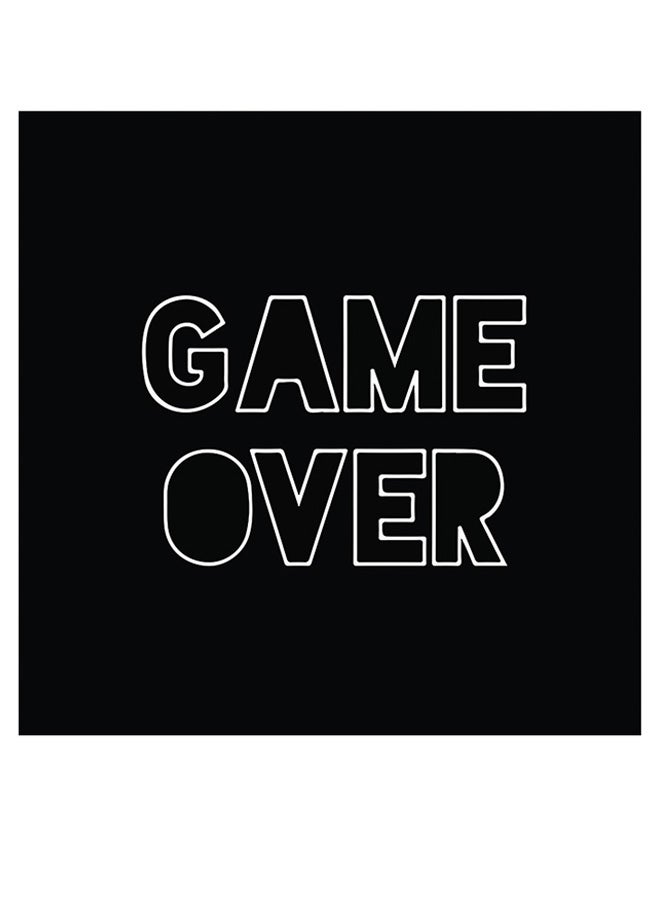 Atiq Game Over Themed Wall Decor Black/White 30x30cm - Image 1