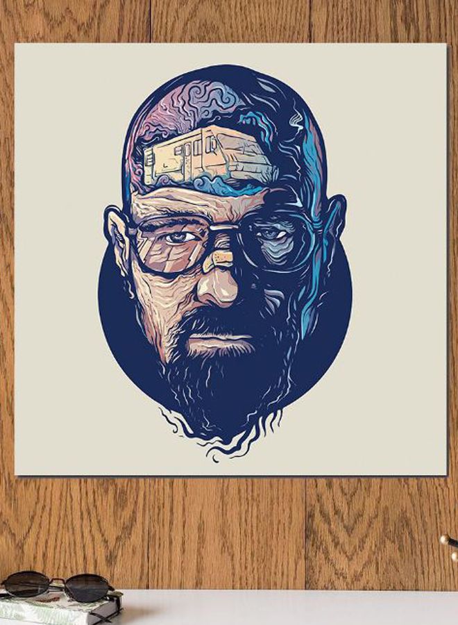 أتيك ديكور للحائط بتصميم مستوحى من مسلسل "Breaking Bad" أزرق/بيج/أحمر 30x30سم - Image 2