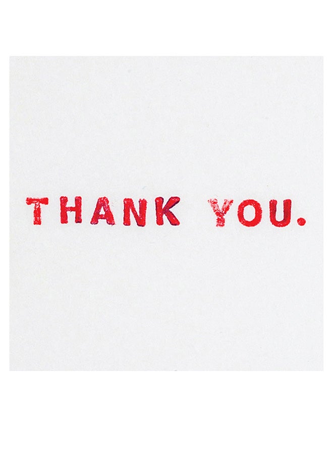 Atiq Thank You Themed Wall Art Grey/Red 30x30cm - Image 1