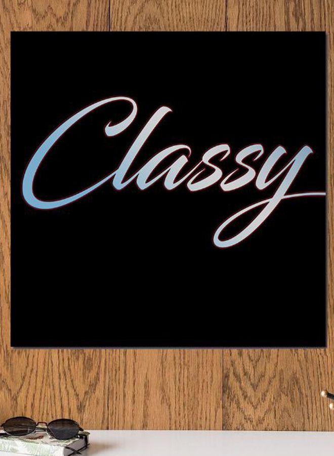 أتيك لوحة فنية بطبعة (Classy) أسود/فضي 30x30سم  - Image 2