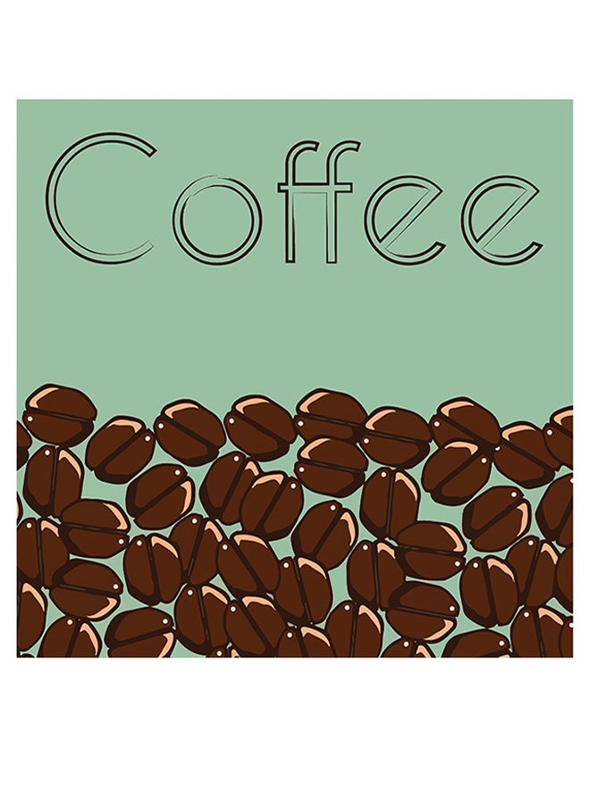 Atiq - Coffee Lovers Themed Wall Art Blue/Brown/Black 30x30cm - Image 1
