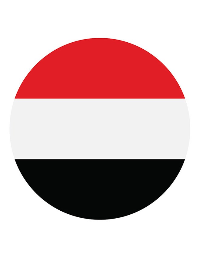 أتيك لوحة فنية من خشب MDF بطبعة أعلام اليمن أسود / أزرق/ أبيض/ أحمر 30x30سم - Image 1