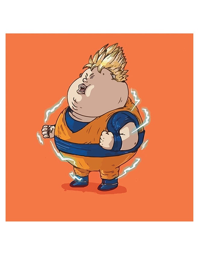 Atiq Dragon Ball Z Printed Wall Art Orange/Blue/Yellow 30x30cm  - Image 1