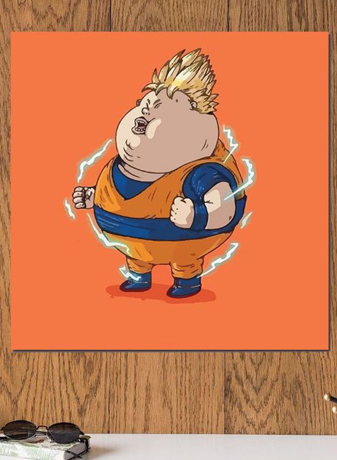 Atiq Dragon Ball Z Printed Wall Art Orange/Blue/Yellow 30x30cm  - Image 2