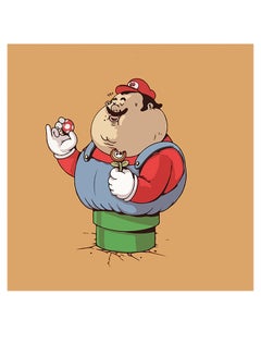Super Mario Printed Wall Art Brown/Green/Red 30x30cm