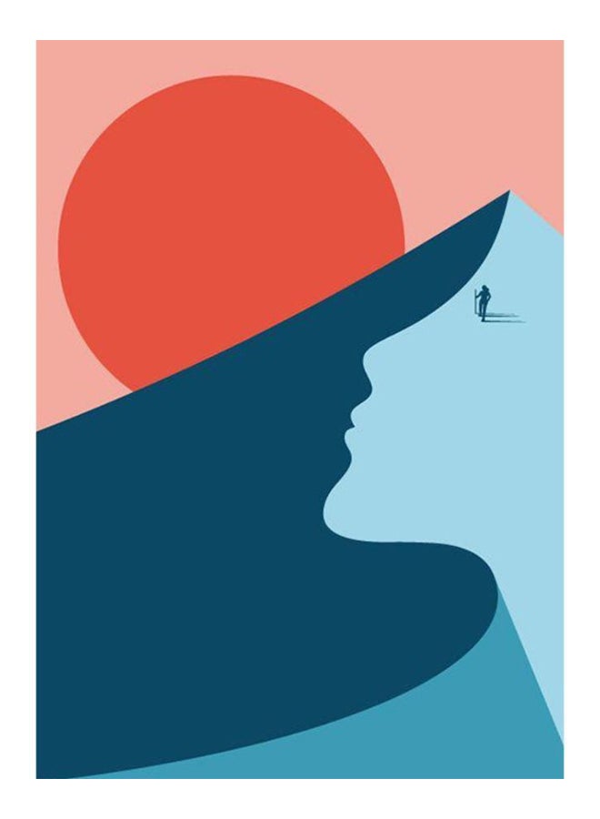 Zoot The Wall Art 1-Piece Framed Canvas Female Empowerment Art.jpg Blue/Pink/Red 50x70cm