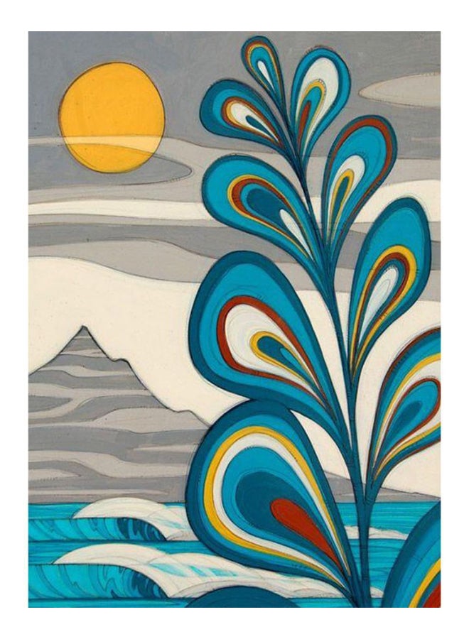 Zoot The Wall Art 1-Piece Framed Canvas Floral Mountain Art.jpg Multicolour 50x70cm