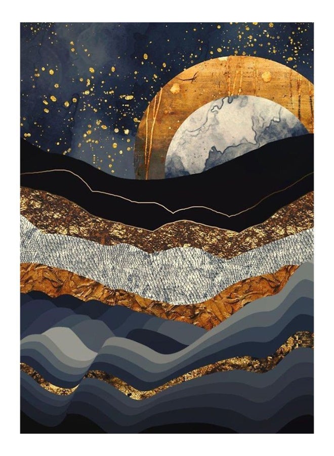 Zoot The Wall Art 1-Piece Framed Canvas Metallic Mountain Art.jpg Black/Grey/Brown 50x70cm