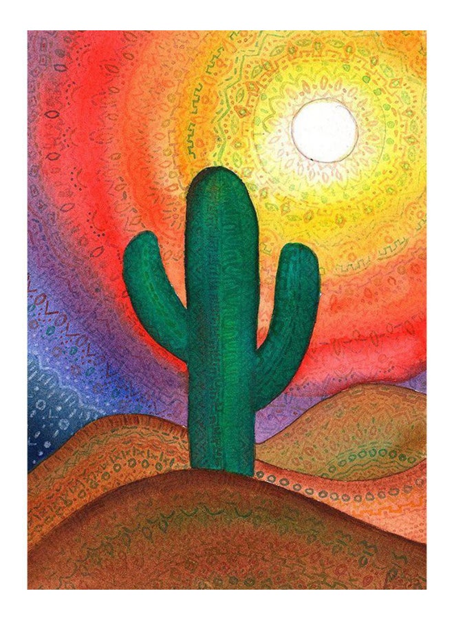 Zoot Mexican Cactus Framed Painting Multicolour 50x70cm