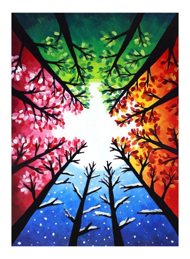 Zoot Oil Pastel Framed Painting Multicolour 50x70cm