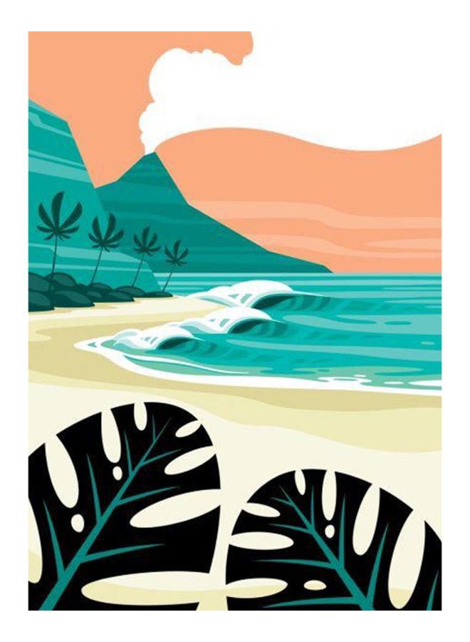 Zoot Smokey Beach Framed Painting Multicolour 50x70cm