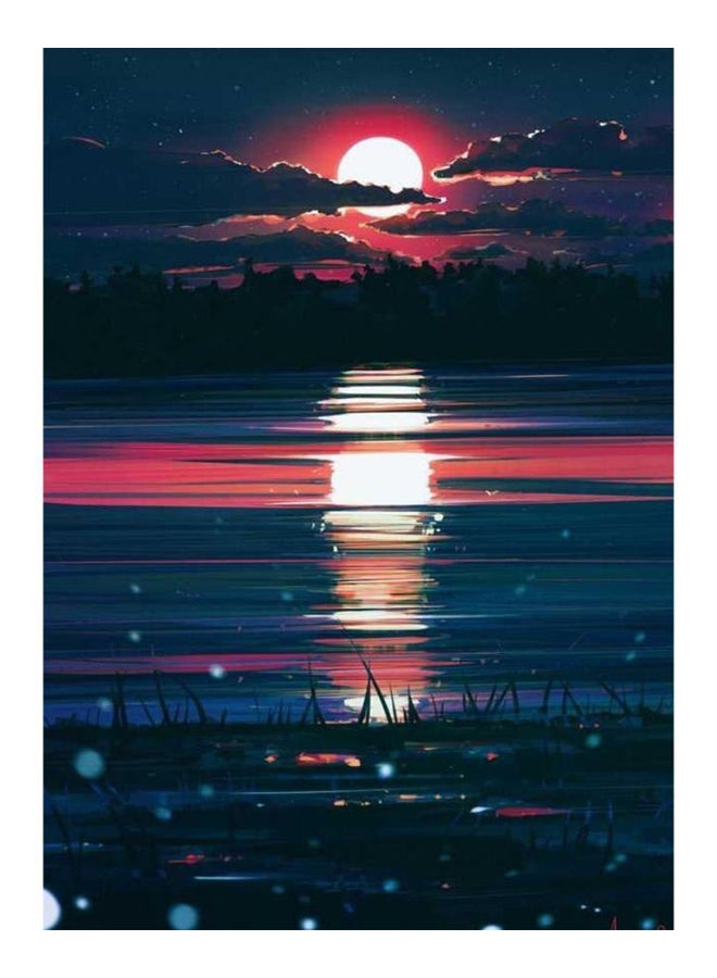 Zoot The Wall Art 1-Piece Framed Canvas Lunar Night Scenery.jpg Multicolour 50x70cm